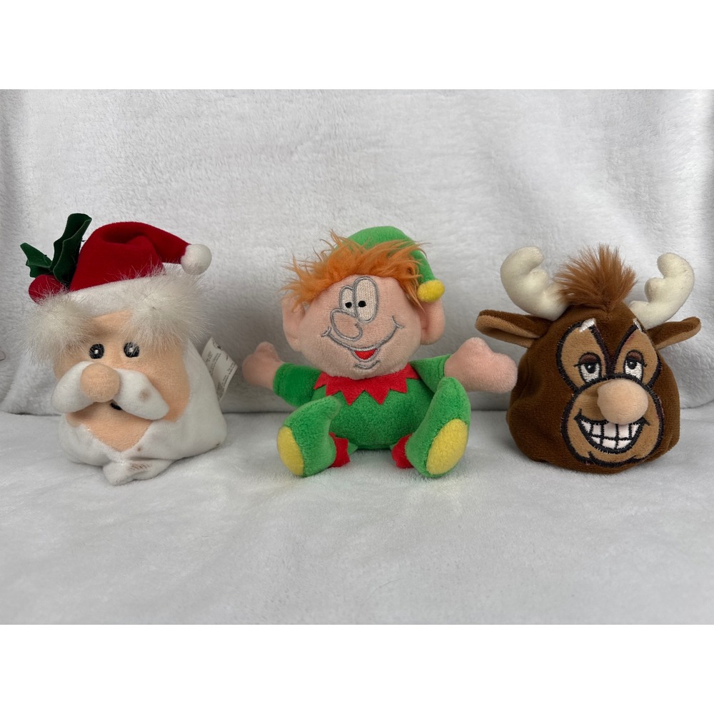 Vintage Silly Slammers Christmas Plush Lot Unisex OS Fair- Non-Working